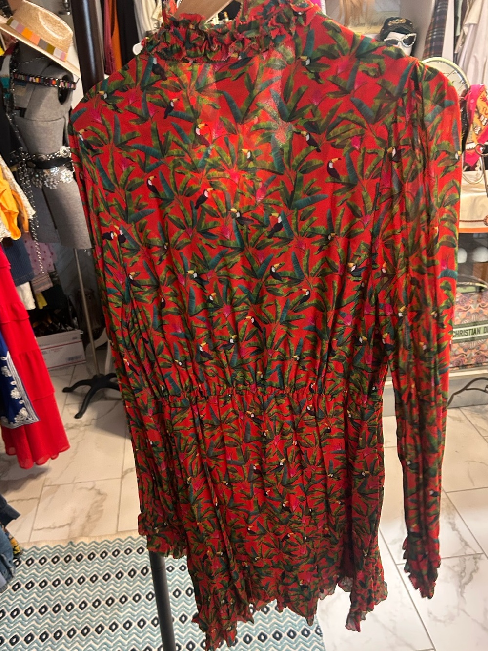 FARM Rio Tucano Paradise tropical print Mini Dress - Picture 6 of 8